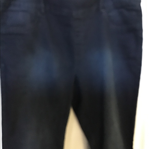 DARK BLUE STRAIGHT JEANS. STRETCHY. - Picture 3 of 4